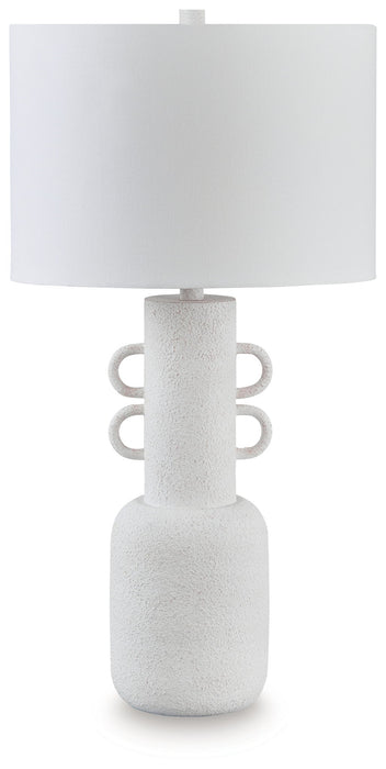 Perringhill - Distressed White - Metal Table Lamp - Tallahassee Discount Furniture (FL)