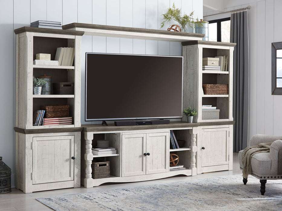Havalance - 4 Pc. - Entertainment Center - 67" TV Stand - Brown / Beige - Tallahassee Discount Furniture (FL)