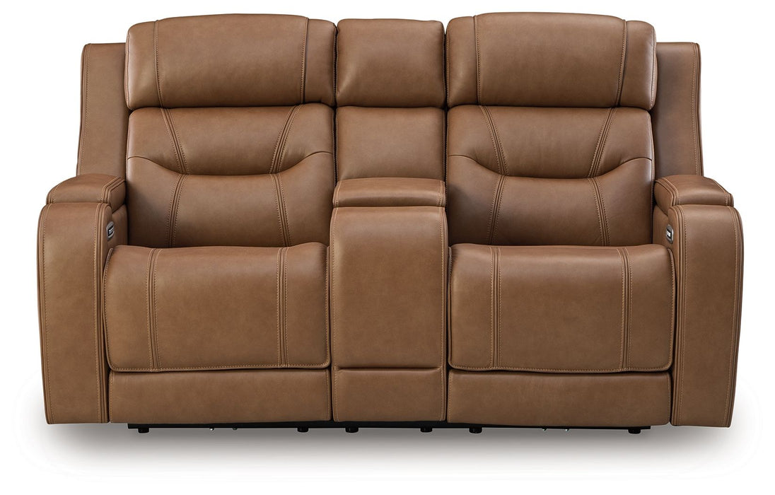 Knightington - Power Reclining Loveseat With Audio Seating - Tallahassee Discount Furniture (FL)