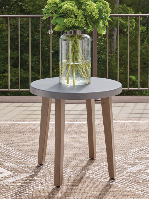 Harmony Headlands - Round End Table - Natural / Gray - Tallahassee Discount Furniture (FL)