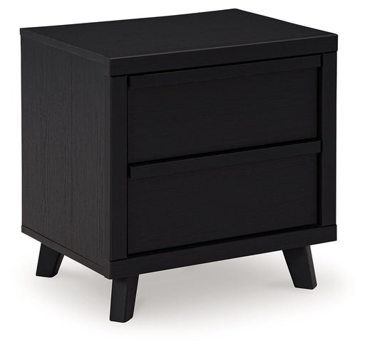 Danziar - Black - Two Drawer Night Stand - Tallahassee Discount Furniture (FL)