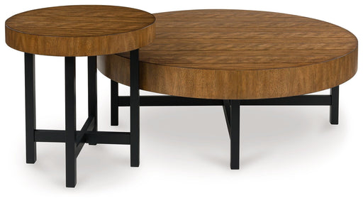 Steenlage - Brown / Black - Occasional Table Set (Set of 2) - Tallahassee Discount Furniture (FL)