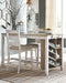 Skempton - Rectangular Counter Table With Storage - White - Tallahassee Discount Furniture (FL)