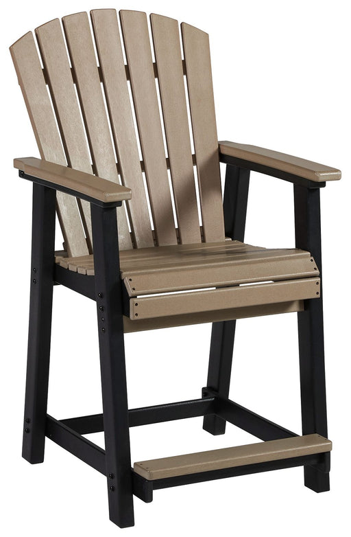 Fairen Trail - Black / Driftwood - Barstool (Set of 2) - Tallahassee Discount Furniture (FL)