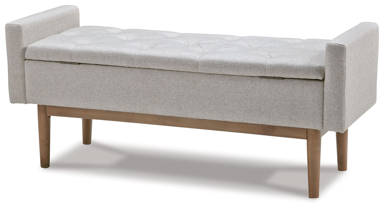 Briarson - Storage Bench - Beige / Brown - Tallahassee Discount Furniture (FL)