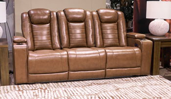Gruaro - Power Reclining Sofa With Adjustable Headrest - Amber - Tallahassee Discount Furniture (FL)
