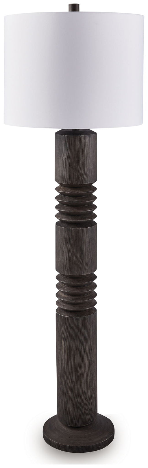 Fainwell - Poly Floor Lamp - Distressed Black - Tallahassee Discount Furniture (FL)