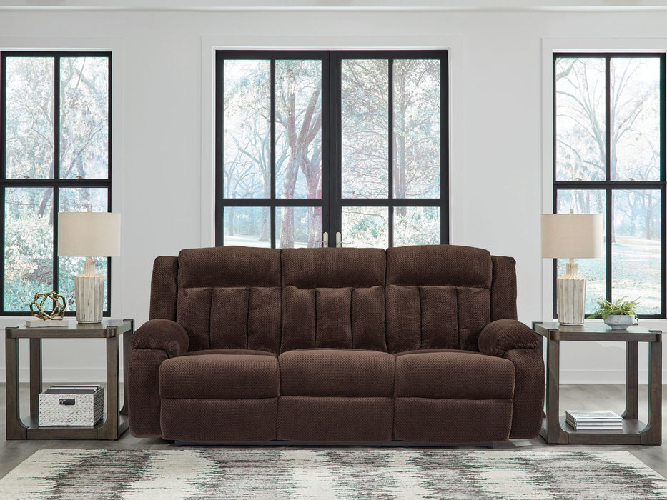 Free Wake - Chocolate - Reclining Power Sofa With Drop Down Table - Tallahassee Discount Furniture (FL)