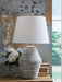 Lawrock - Antique Blue - Terracotta Table Lamp - Tallahassee Discount Furniture (FL)