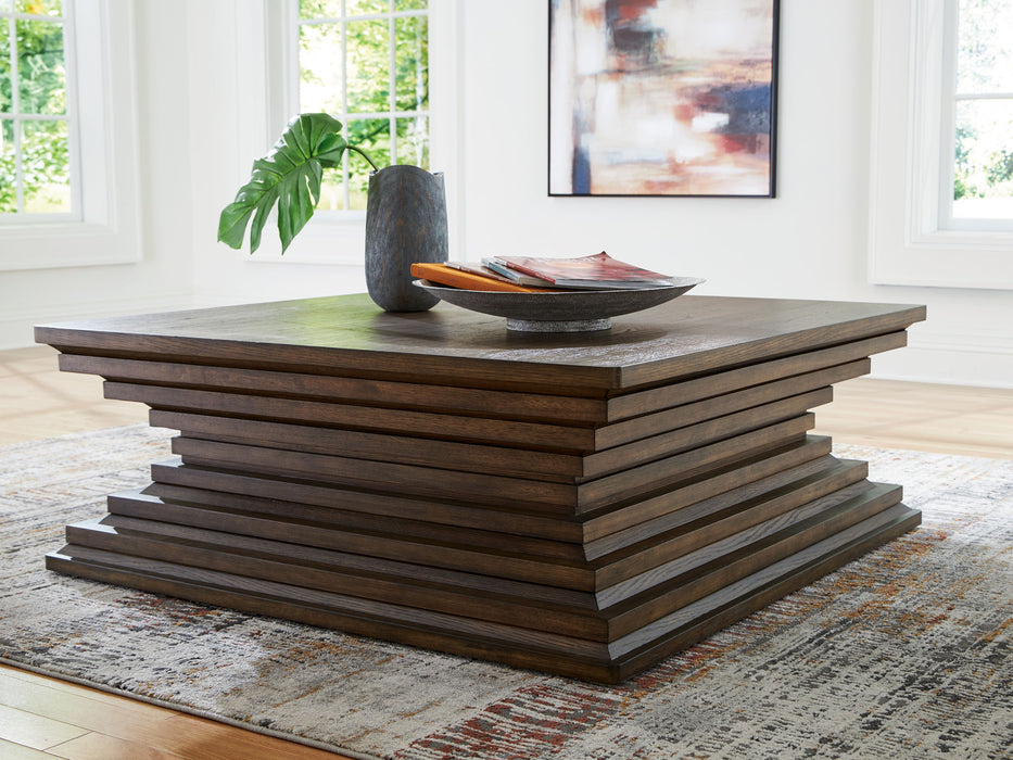 Hannodream - Warm Brown - Square Cocktail Table - Tallahassee Discount Furniture (FL)