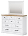 Ashbryn - White / Natural - Dresser And Mirror - Tallahassee Discount Furniture (FL)