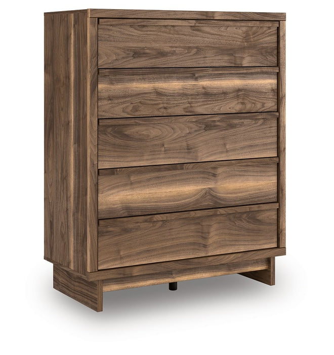 Chirason - Brown - Five Drawer Wide Chest - Tallahassee Discount Furniture (FL)