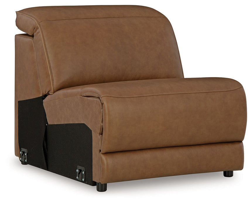 Magic Man - Armless Chair With Manual Headrest - Caramel - Tallahassee Discount Furniture (FL)