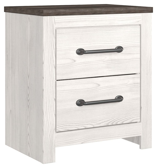 Gerridan - White / Gray - Two Drawer Night Stand - Tallahassee Discount Furniture (FL)