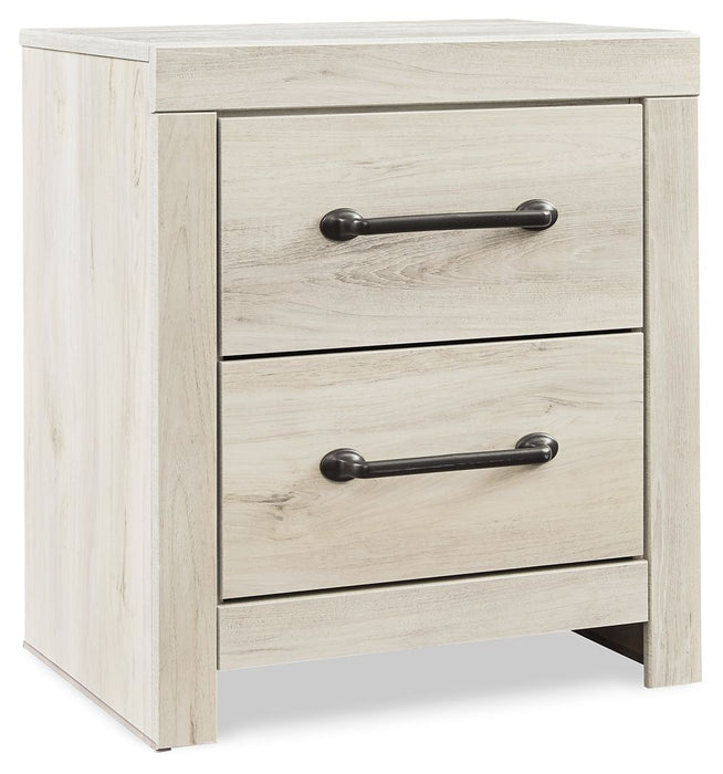 Cambeck - Two Drawer Night Stand - Whitewash - Tallahassee Discount Furniture (FL)