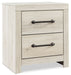 Cambeck - Two Drawer Night Stand - Whitewash - Tallahassee Discount Furniture (FL)
