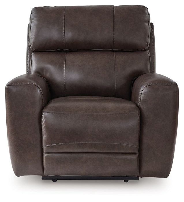 Crossplex - Smoke - Power Recliner / Adjustable Headrest - Tallahassee Discount Furniture (FL)
