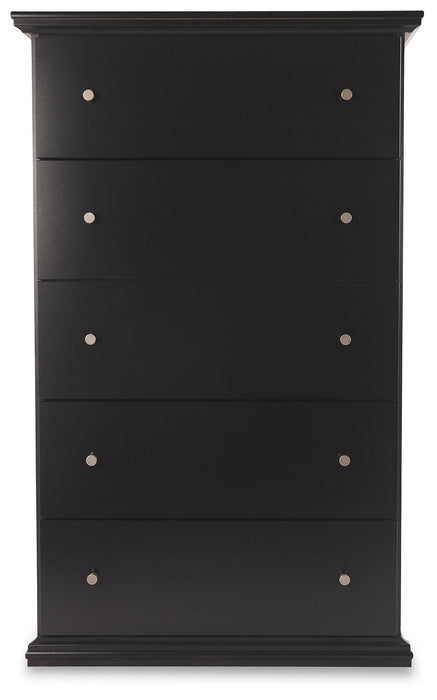 Maribel - Black - Five Drawer Chest - Tallahassee Discount Furniture (FL)