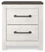Gerridan - Two Drawer Night Stand - White / Gray - Tallahassee Discount Furniture (FL)