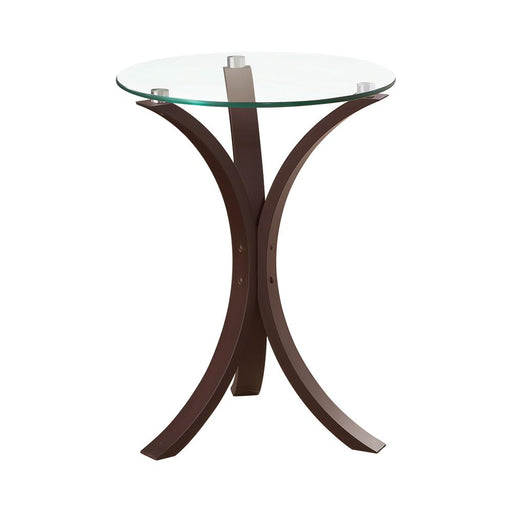 Edgar Round Accent Table Cappuccino image