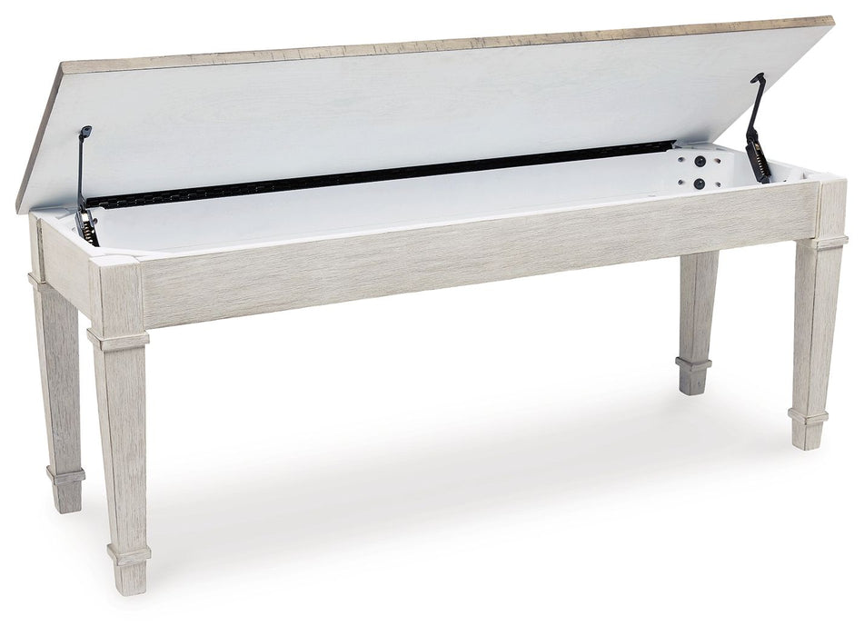 Skempton - Storage Bench - White - Tallahassee Discount Furniture (FL)