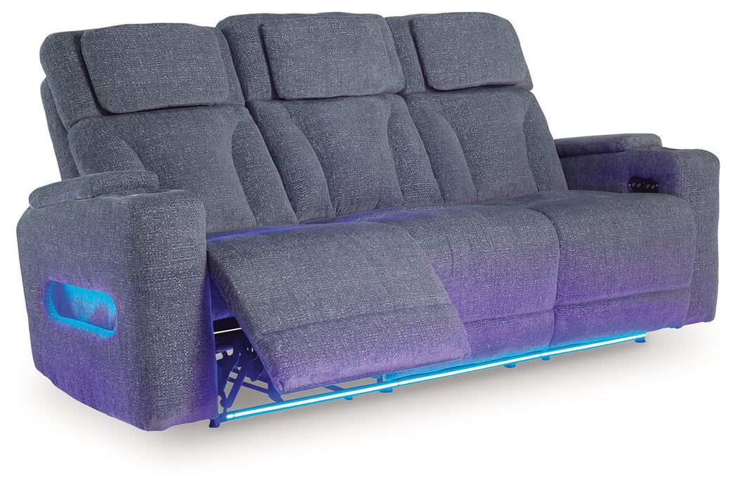 Studio Cave - Steel - Power Reclining Sofa - Tallahassee Discount Furniture (FL)