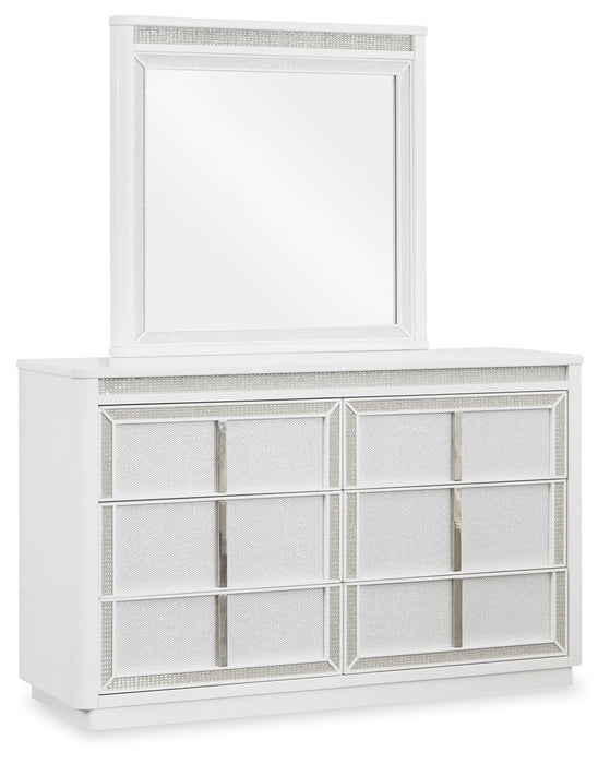 Chalanna - White - Dresser And Mirror - Tallahassee Discount Furniture (FL)
