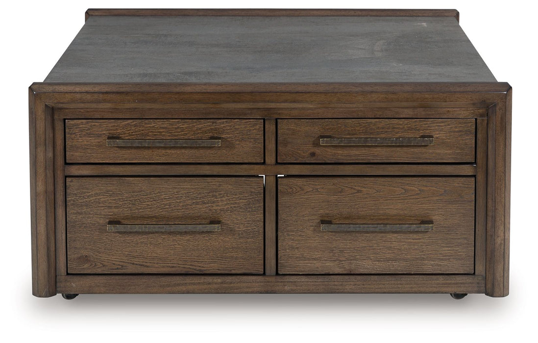 Kallenny - Brown / Gray - Square Cocktail Table - Tallahassee Discount Furniture (FL)