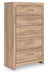 Kinlanni - Five Drawer Chest - Tan - Tallahassee Discount Furniture (FL)