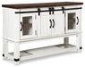 Valebeck - Dining Room Server - White / Brown - Tallahassee Discount Furniture (FL)