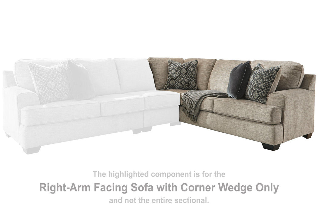 Bovarian - Stone - RAF Sofa w/Corner Wedge - Tallahassee Discount Furniture (FL)