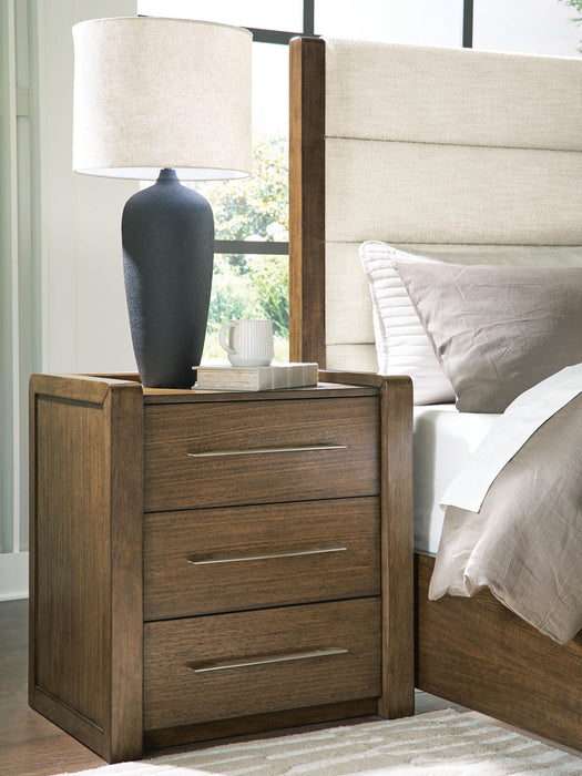 Marxmore - Three Drawer Night Stand - Brown - Tallahassee Discount Furniture (FL)