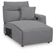 Modmax II - RAF Press Back Power Chaise - Salt And Pepper - Tallahassee Discount Furniture (FL)
