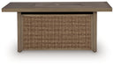 Laguna Heights - Rectangular Fire Pit Table - Beige - Tallahassee Discount Furniture (FL)