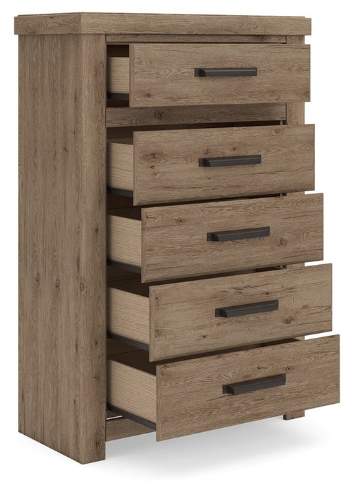 Oliandon - Five Drawer Chest - Light Brown - Tallahassee Discount Furniture (FL)