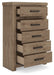 Oliandon - Five Drawer Chest - Light Brown - Tallahassee Discount Furniture (FL)
