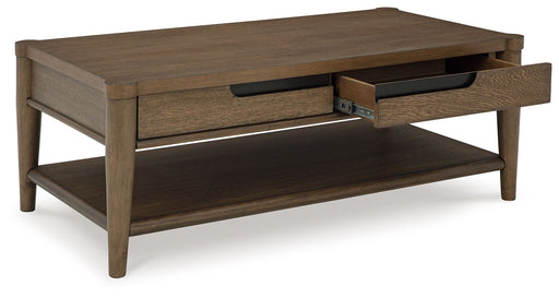Roanhowe - Brown - Rectangular Cocktail Table - Tallahassee Discount Furniture (FL)