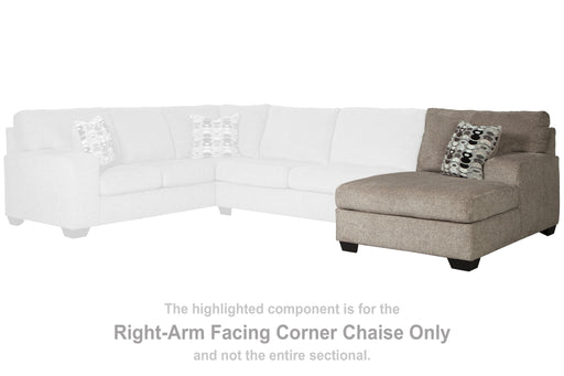 Ballinasloe - Platinum - RAF Corner Chaise - Tallahassee Discount Furniture (FL)