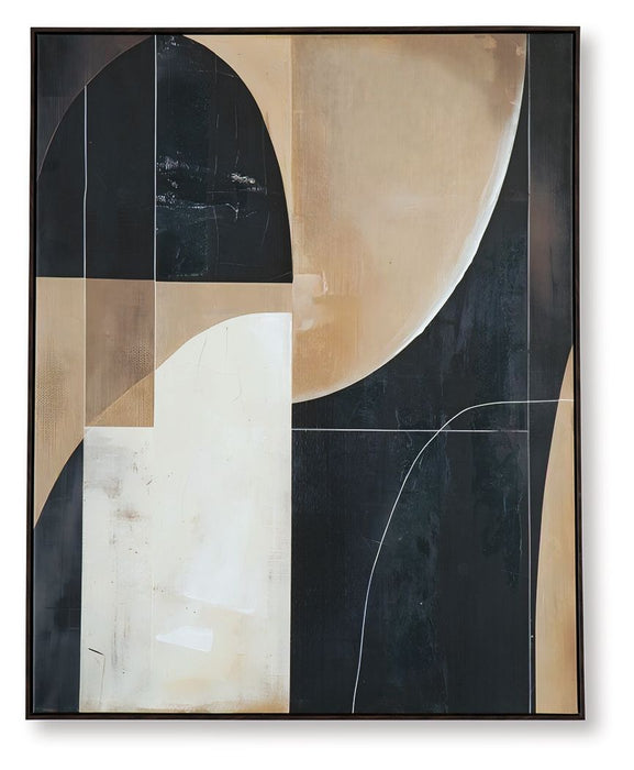 Ewanford - Black / Brown / Tan - Wall Art - Tallahassee Discount Furniture (FL)