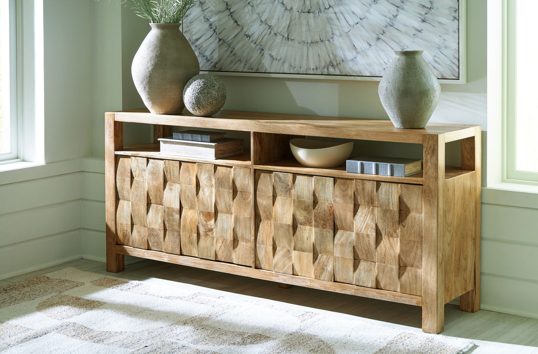 Hudwick - Natural Brown - Accent Cabinet - Tallahassee Discount Furniture (FL)