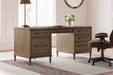 Roanhowe - Brown - Home Office Desk - Tallahassee Discount Furniture (FL)