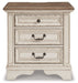 Realyn - Three Drawer Night Stand - White / Brown / Beige - Tallahassee Discount Furniture (FL)