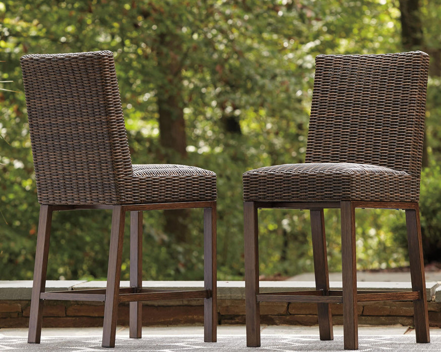 Paradise Trail - Barstool (Set of 2) - Medium Brown - Tallahassee Discount Furniture (FL)