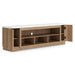 Camdill - XL TV Stand With Fireplace Option - Light Brown - Tallahassee Discount Furniture (FL)