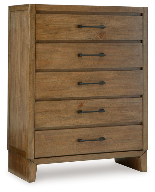 Sherbana - Light Brown - Five Drawer Chest - Tallahassee Discount Furniture (FL)
