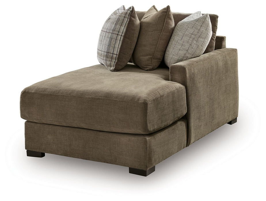 Camellia-Court - RAF Corner Chaise - Coffee - Tallahassee Discount Furniture (FL)