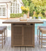 Walton Bridge - Driftwood - Square Bar Table W/Fire Pit - Tallahassee Discount Furniture (FL)
