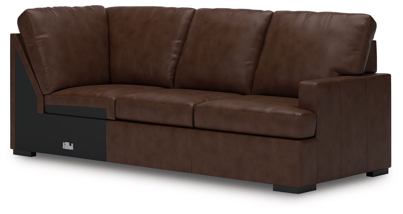 McDowlan - Coffee - RAF Sofa With Corner Wedge - Tallahassee Discount Furniture (FL)