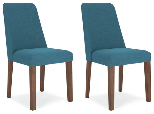 Lyncott - Blue / Brown - Dining Uph Side Chair (Set of 2) - Tallahassee Discount Furniture (FL)