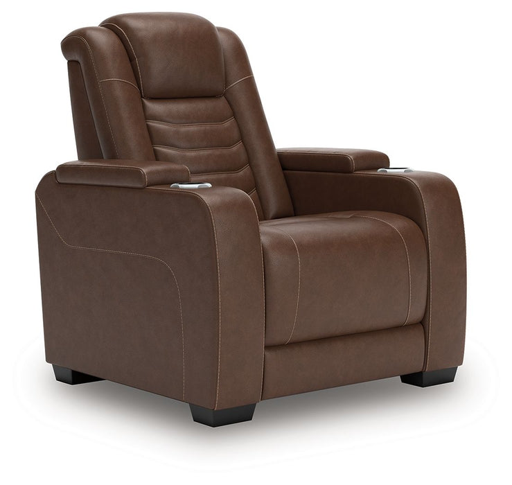 High Impact - Power Recliner / Adj Headrest - Tobacco - Tallahassee Discount Furniture (FL)